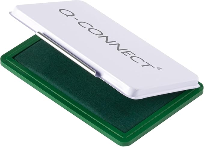 Q-Connect Stamp Pad Metal Case Large 126 x 81mm Green
