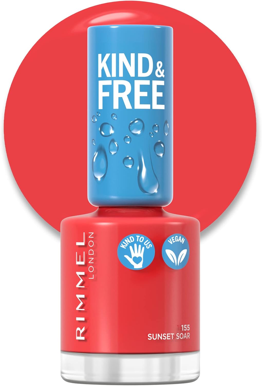 Rimmel London Kind and Free Clean Nail Polish 8ml 155 Sunset Soar