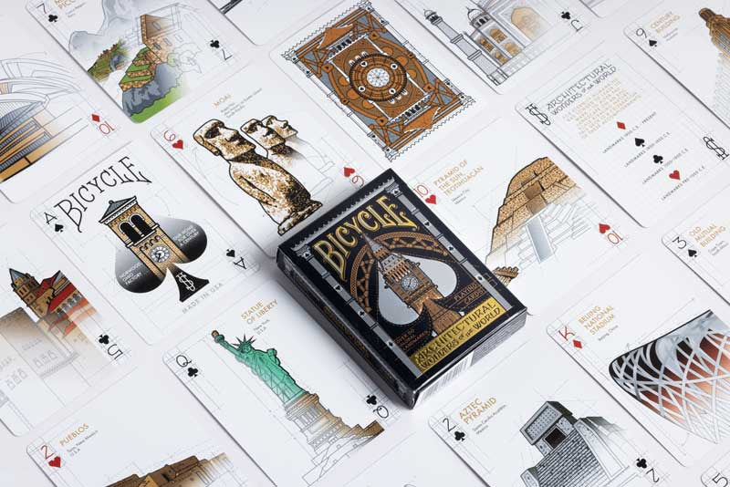 BICYCLE ARCHITECTURAL WONDERS OF THE WORLD PLAYING CARDS