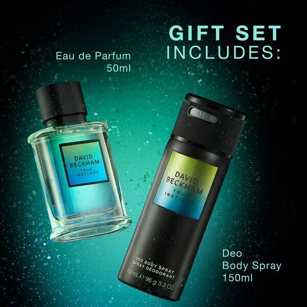 David Beckham True Instinct Eau De Parfum 50ml & Deodorant 150ml Gift Set For Him