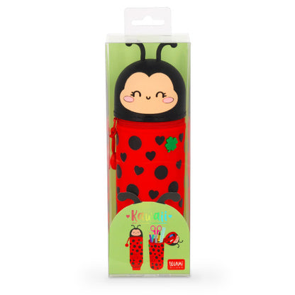 Legami 2-In-1 Silicone Pencil Case - Kawaii - Ladybug