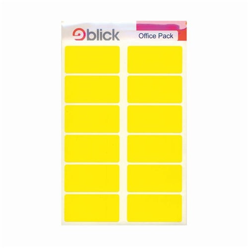 Blick Labels in Office Packs 25mmx50mm Yellow (Pack of 320)