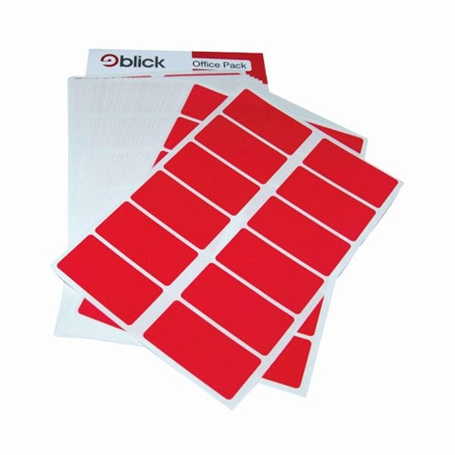 Blick Labels in Office Packs 25mmx50mm Red (Pack of 320)