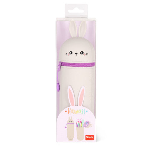 Legami 2-In-1 Silicone Pencil Case - Kawaii - Bunny