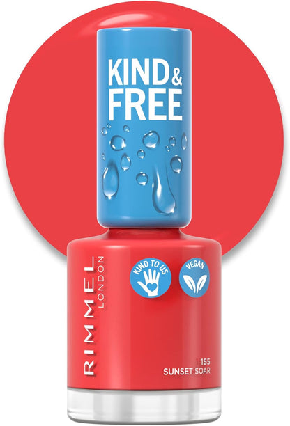 Rimmel London Kind and Free Clean Nail Polish 8ml 155 Sunset Soar