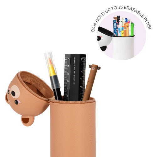 Legami 2-In-1 Silicone Pencil Case - Kawaii - Teddy Bear