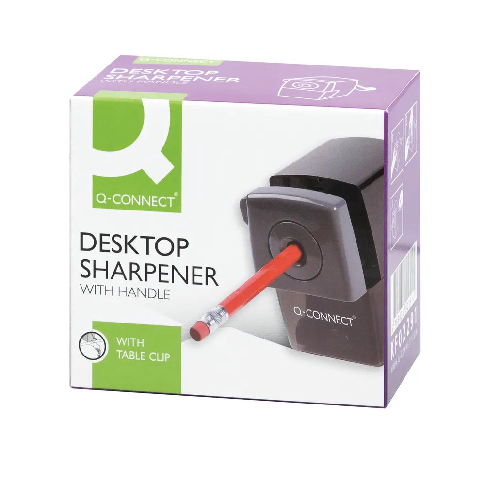 Q-Connect Desktop Pencil Sharpener Black