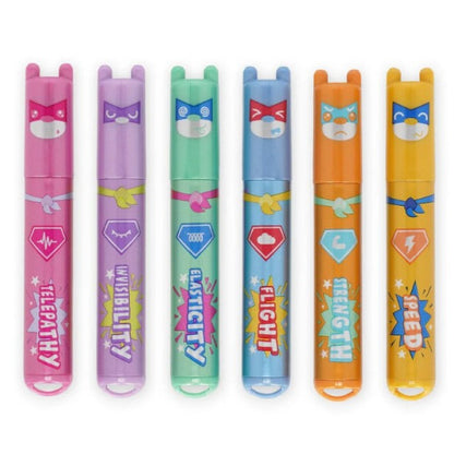Legami Set Of 6 Mini Highlighters - Teddy'S Superpower