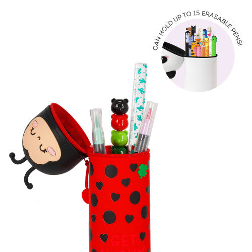 Legami 2-In-1 Silicone Pencil Case - Kawaii - Ladybug