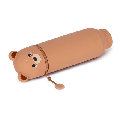 Legami 2-In-1 Silicone Pencil Case - Kawaii - Teddy Bear